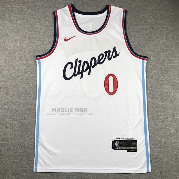 Maglia
 Russell Westbrook NO 0 Los Angeles Clippers Association 2024-25 Bianco
